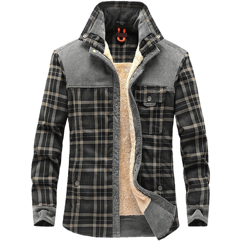 Business Casual Fashion Cotton Shirt Coat Male