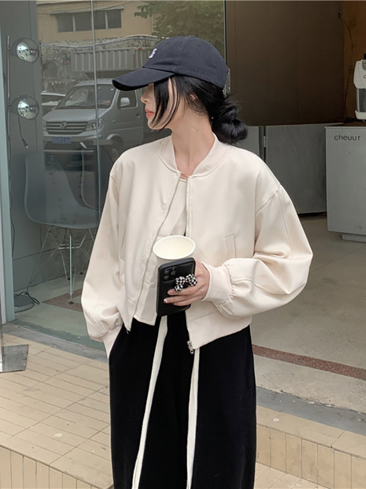 Loose Sweet And Cool Hot Girl Design Long-sleeved Baseball Uniform Trend