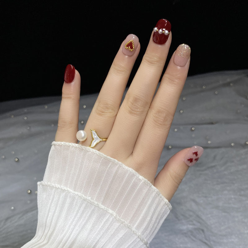 Hand-painted Armor Red Love Pearl