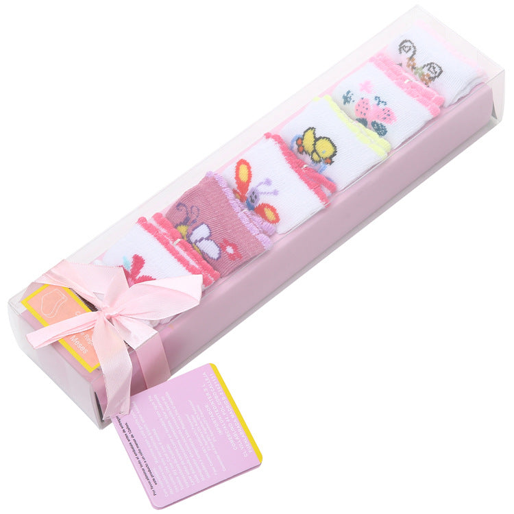 Breathable Sweat Absorbent 7th Children's Socks Cotton Letters