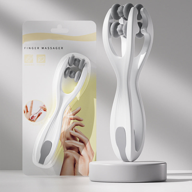 Finger Massager Dual-Row Roller Design Easy Use Relieve Finger Fatigue Promote Blood Circulation Portable Roller Finger Massager