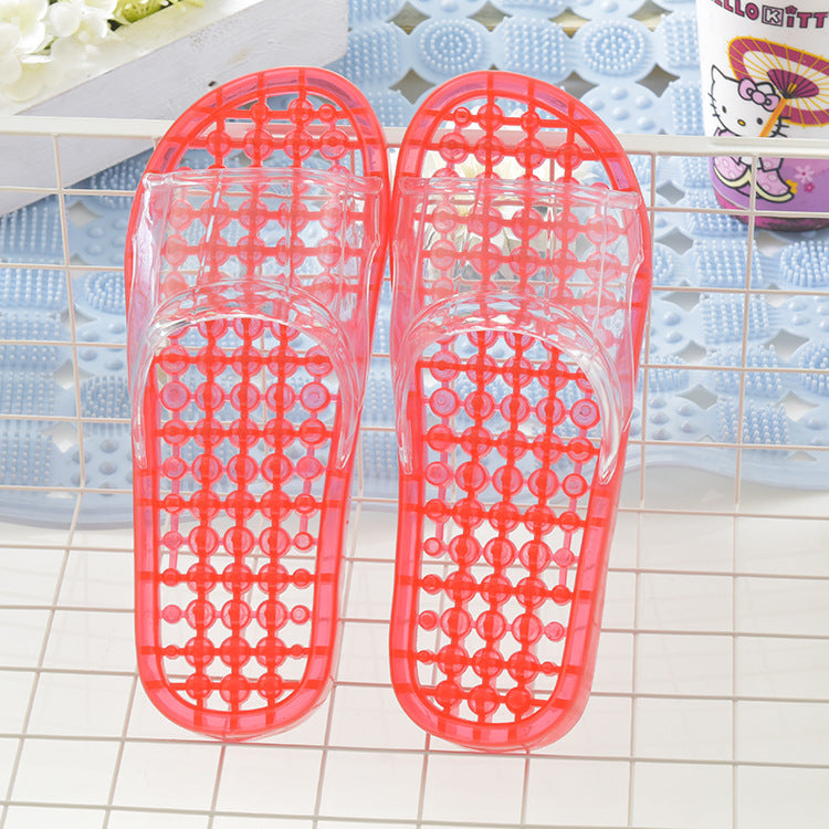 Summer Indoor Non-slip Bath Massage Plastic Slippers