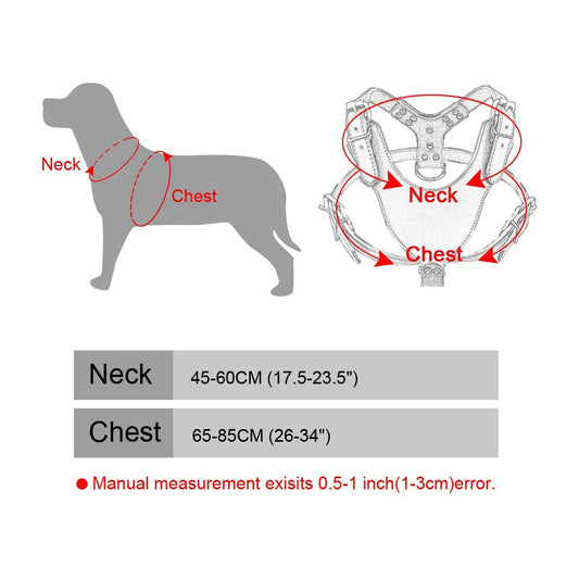 Large Dog Punk Style Rivet Chest Strap Explosion-proof Punch