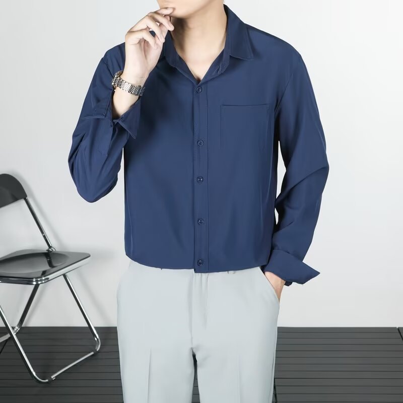 Korean-style Loose High-end Drape Long-sleeved Shirt