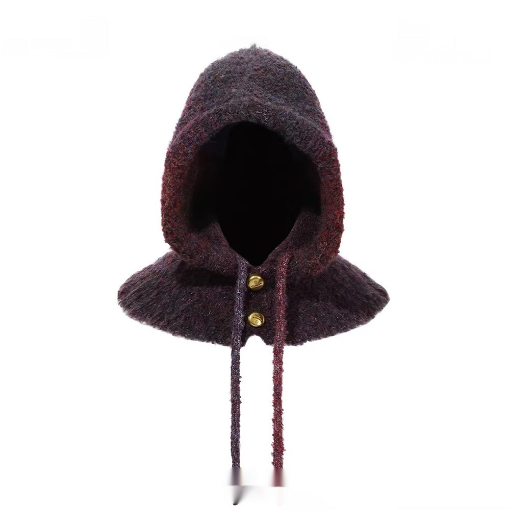 Warm Ear-protecting Hat And Scarf In One Tie-dye Balaclava Hat