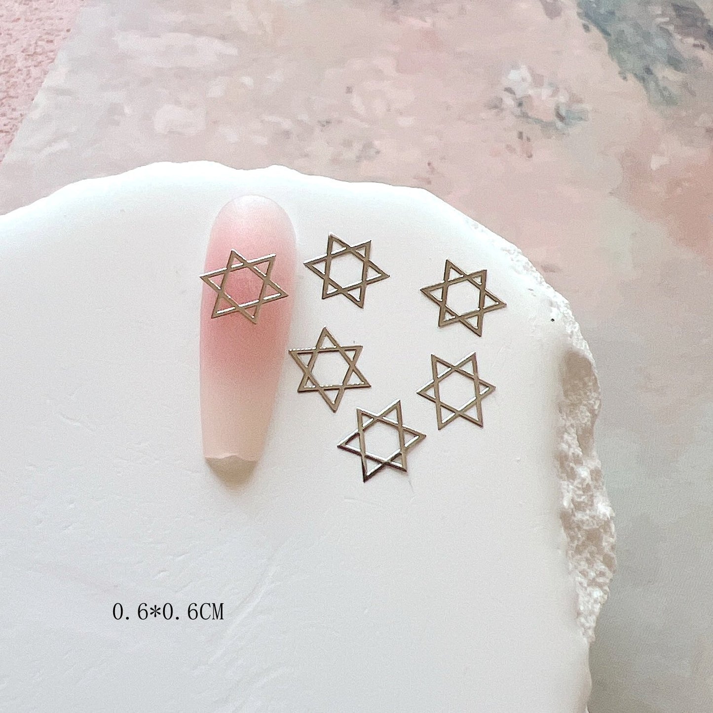 Gold And Silver Star Nail Art Metal Flakes