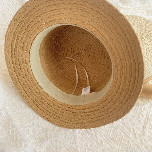 Women's Straw Hat Sunscreen Women's Bowknot Big Brim