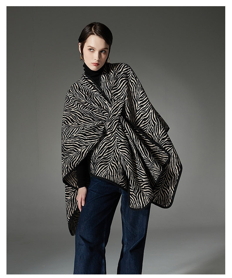 Winter New Pattern Buckle Shawl Thickened