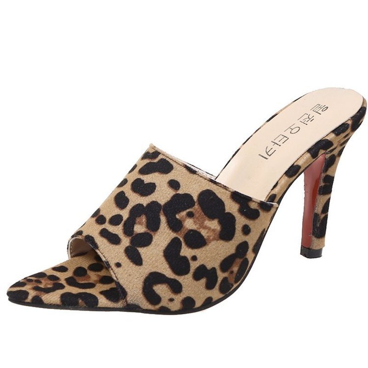 Women's Shoes Summer Pointed Fish Mouth Suede Sandals And Slippers