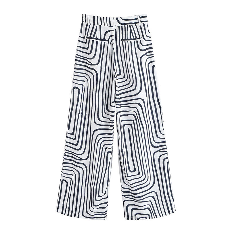 Summer Fashion Printed Geometric Women's Trousers