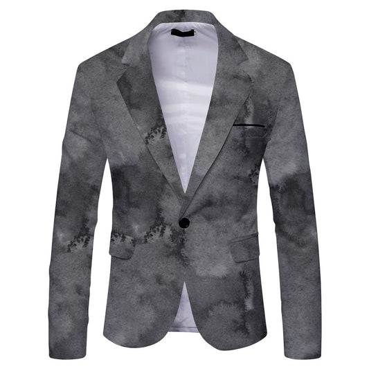 Stribet habitjakke til mænd, afslappet slim fit