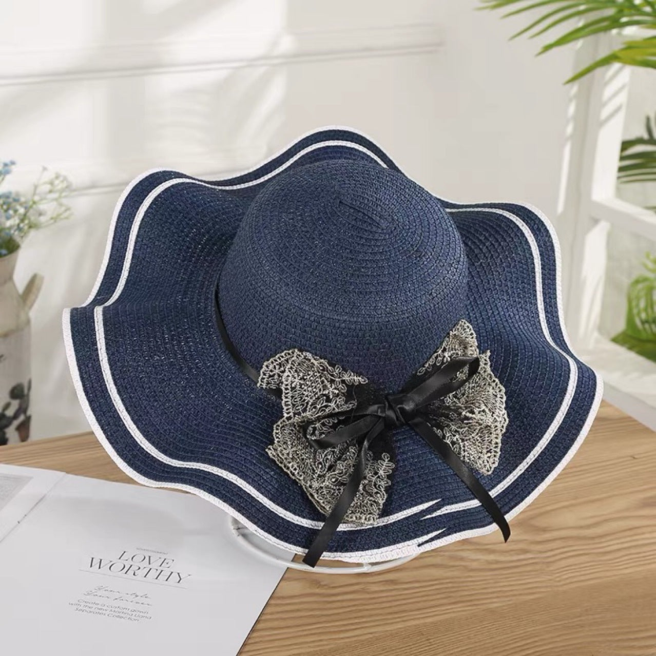 Women's Fashion Simple Wavy Sun Hat