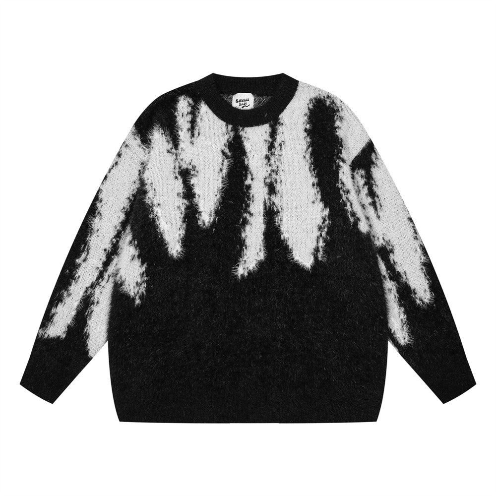 Fashion Tie-dye Loose Sweater Men's Casual