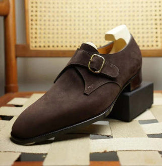 Suede håndlavede herresko i læder - brun, business casual, klassisk retro