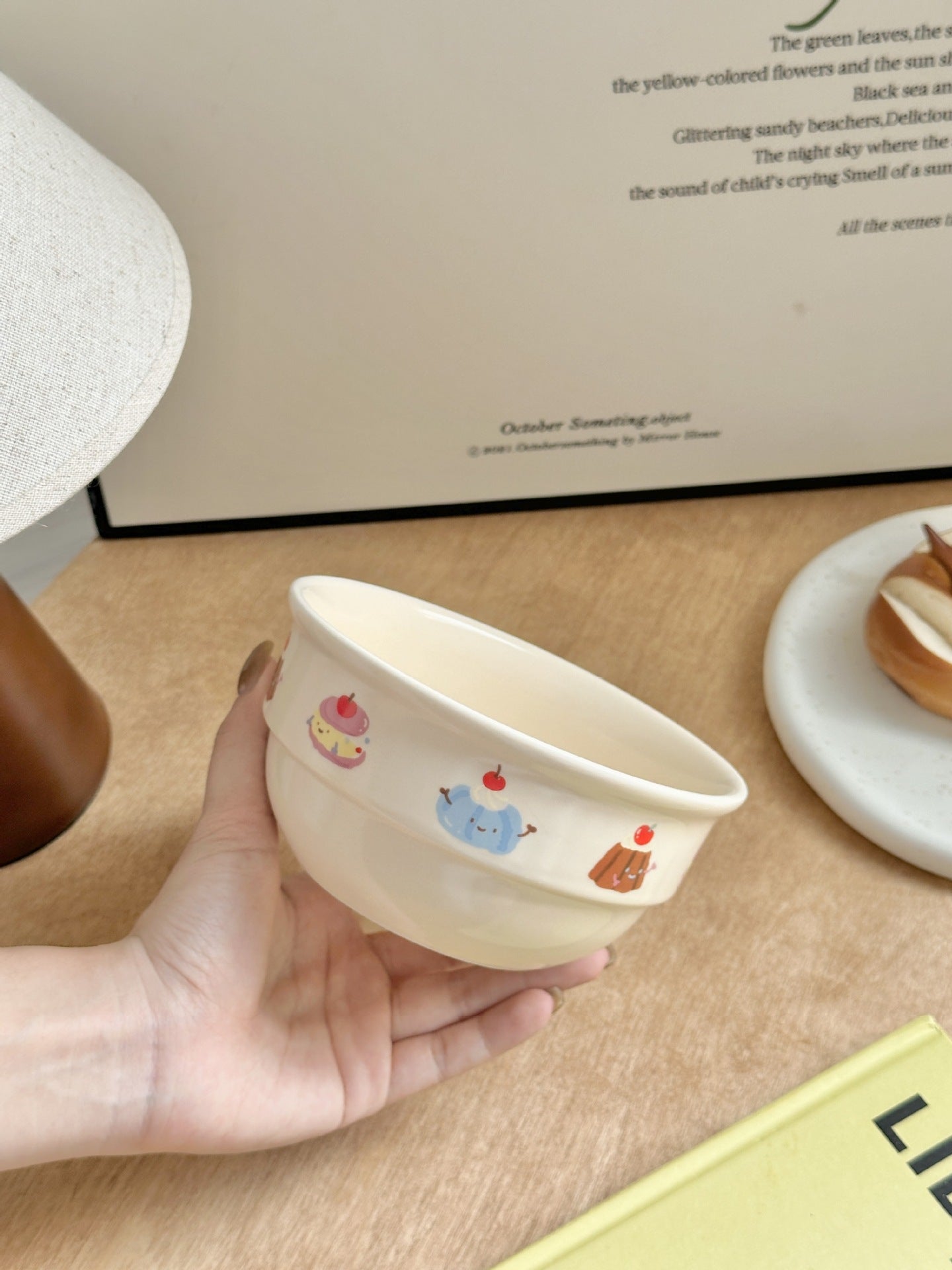 Original Cartoon Cute Cherry Sausage Dog Ceramic Tableware