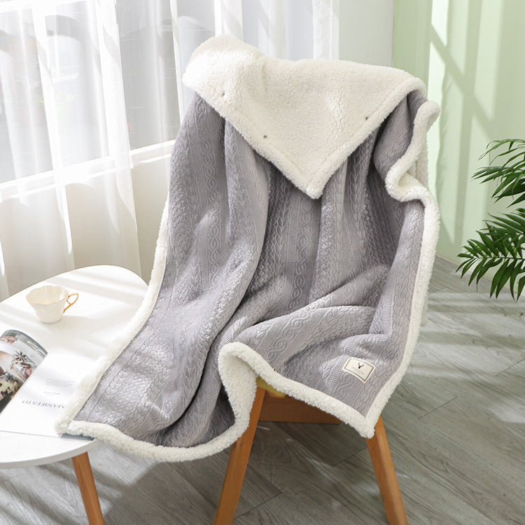 Winter Lamb Office Nap Shawl Blanket