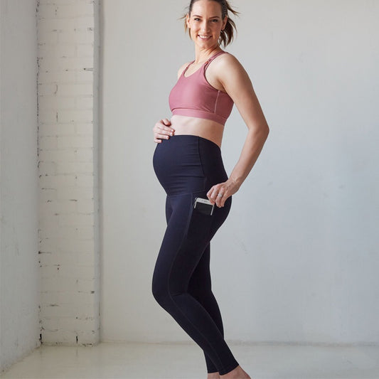 British Style Milk Silk Maternity Yoga Sweatpants