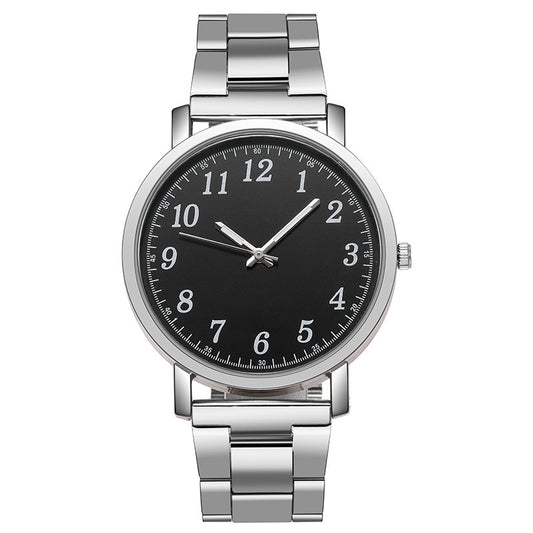 Men's And Women's Fashion Simple Steel Belt Quartz Watch