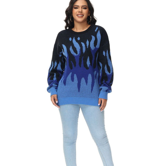Women's Sweater Round Neck Pullover Long Sleeve