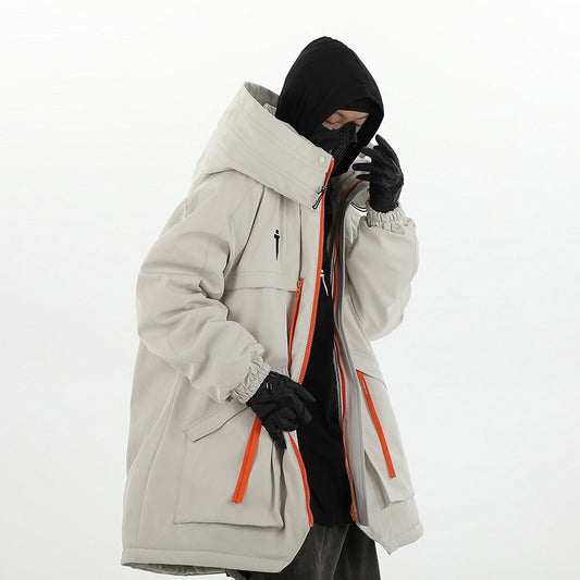 Men's Loose Cargo Thickened Warm Cotton Coat