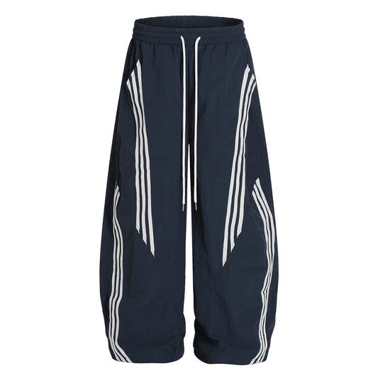 Contrast Color Casual Trousers Men's And Women's Same Loose Sports