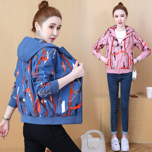 Women's Fall Winter Coat Double-sided Hooded Cardigan Baseball Uniform