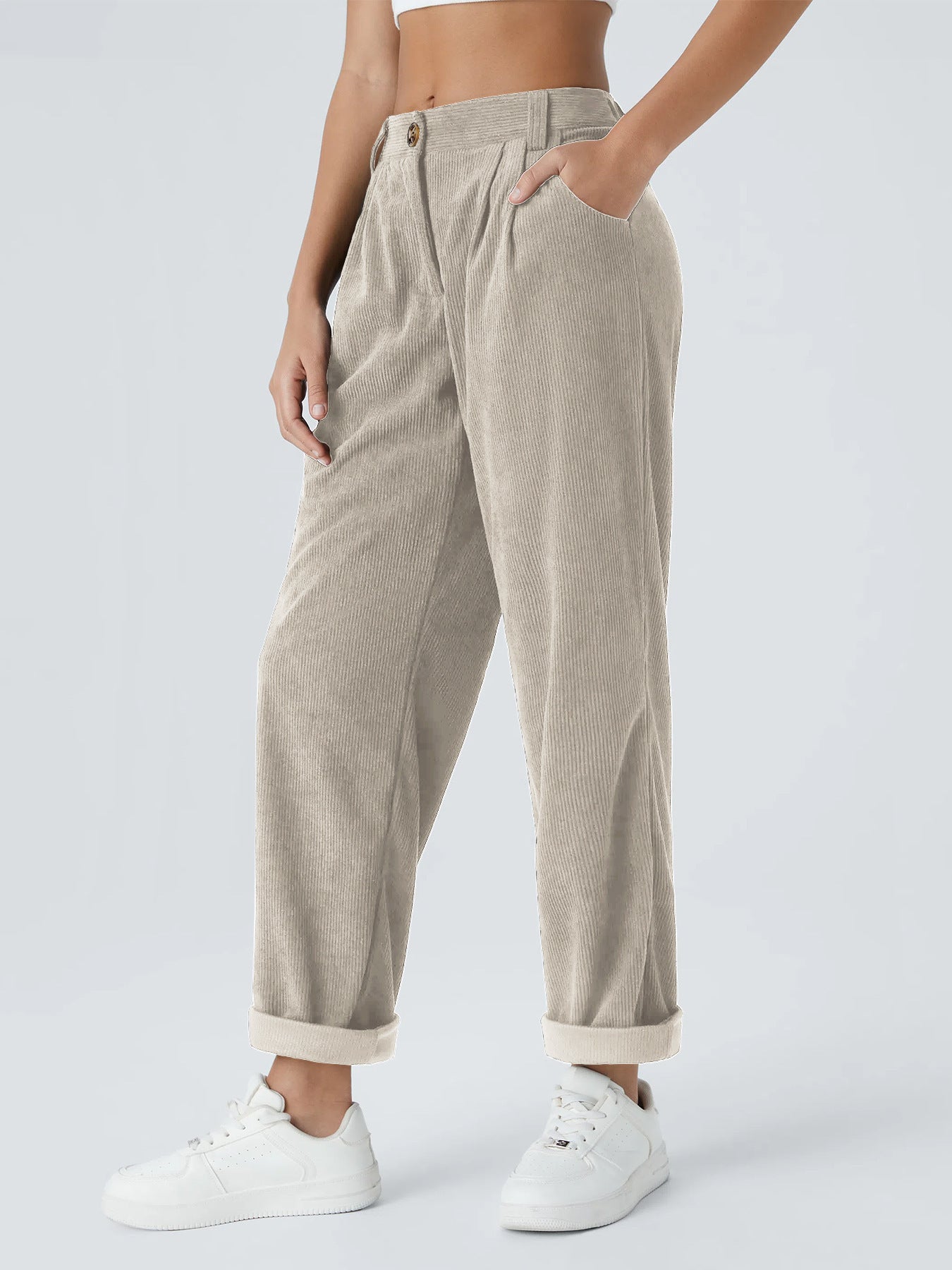 Casual Suit Wide-leg Pants With Velvet