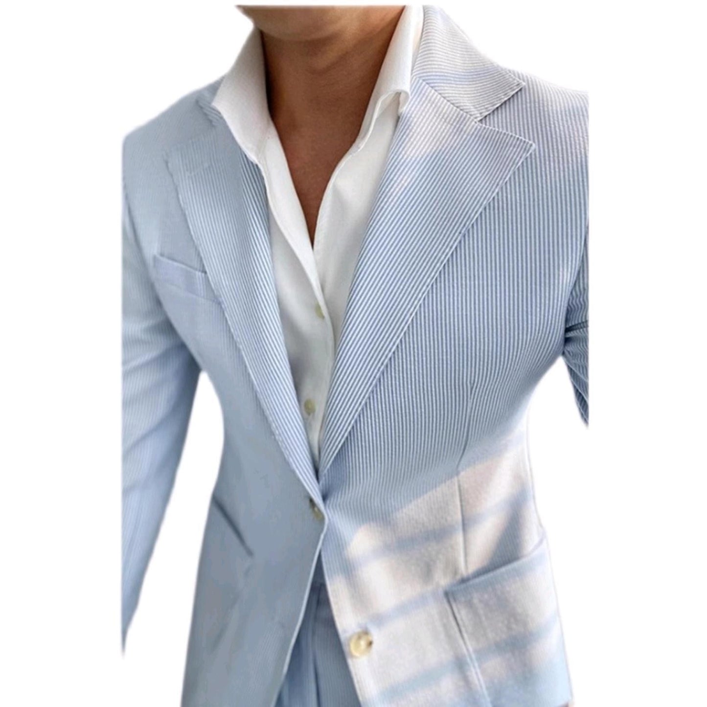 Men's Single-Breasted Suit With Notch Lapel