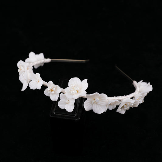 Women's Ceramic Camellia Flower Hair Hoop