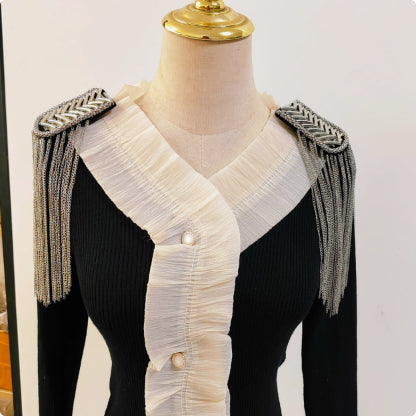Metal Super Long Chain Simple Men's And Women's Clothing Ornament Tassel Epaulet