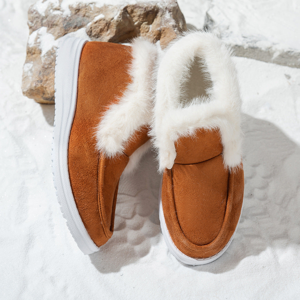 Women's Cotton Fashionable Outdoor Non-slip Thick Warm Shoes