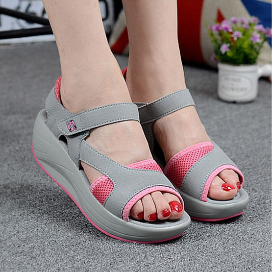 Fish mouth breathable sandals