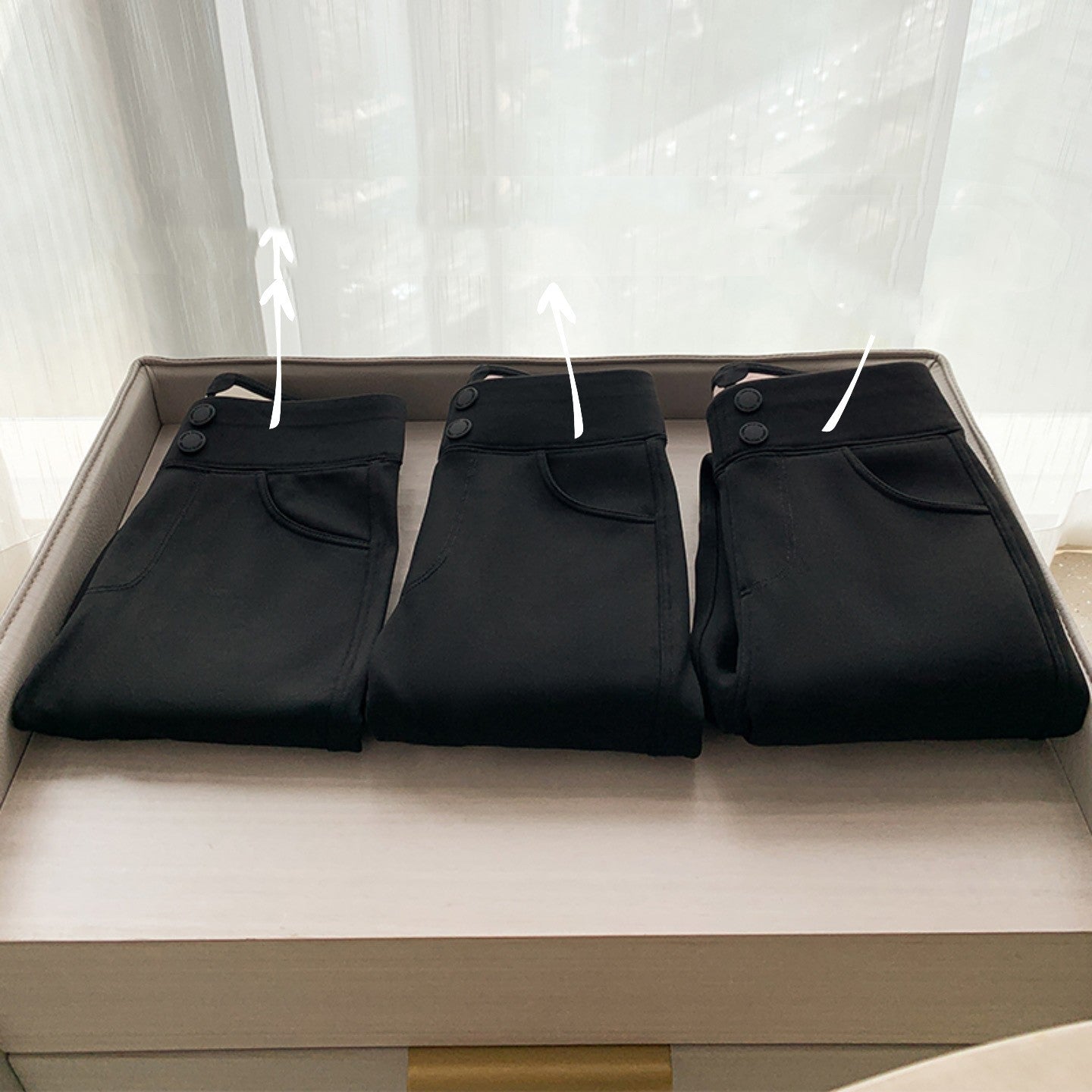 Autumn And Winter Double Buckle Shark Black Leggings