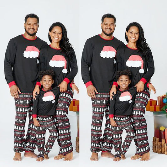 Christmas Printed Long Sleeve Casual Home Parent-child Set