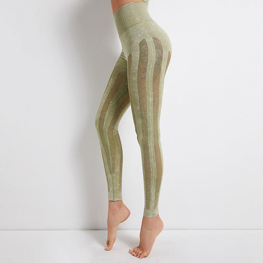 Fashion Ladies Mesh Hollow Quick-drying Yoga Pants