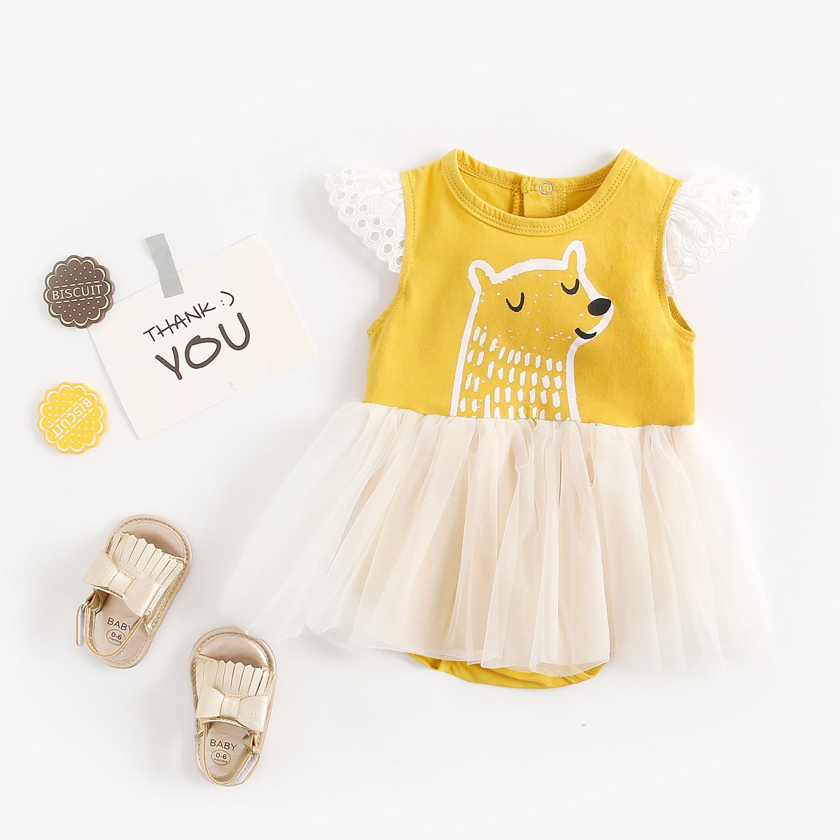 Mesh Newborn Romper Lace Baby Bodysuit