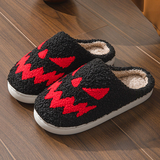 Halloween Towel Embroidery Couple Indoor Slippers