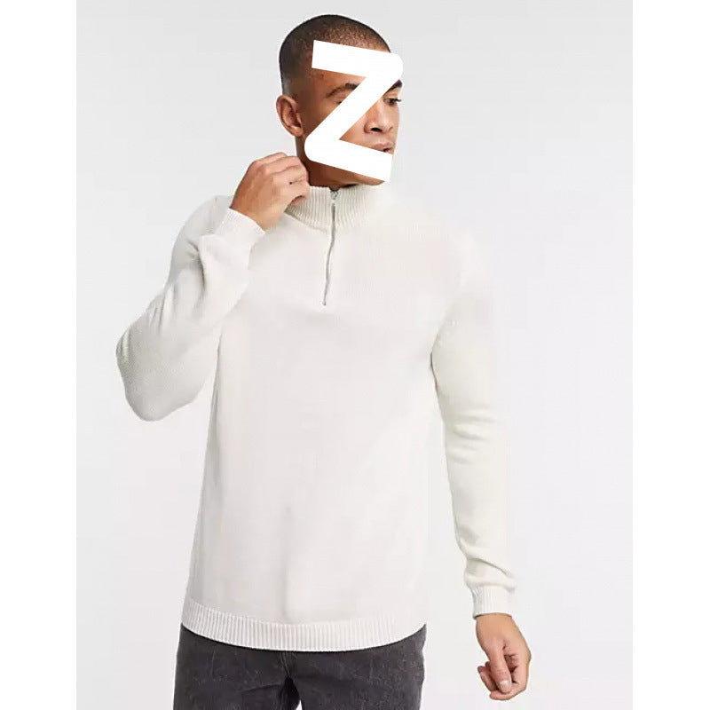 Autumn Winter Casual Business Japanese-Style Slim-Fit Knitted Sweater