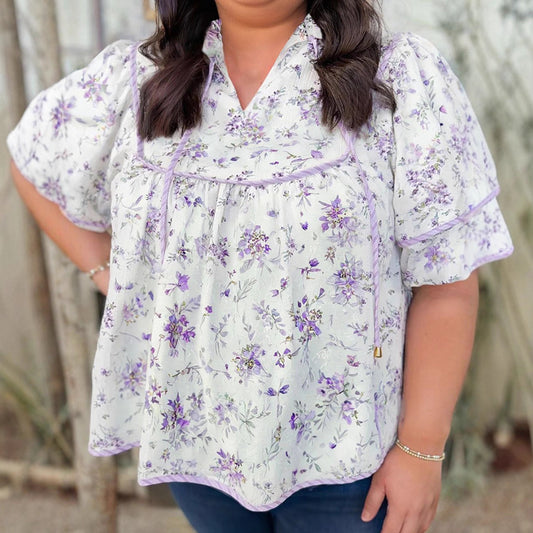 Versatile Printed Chiffon Blouse For Women