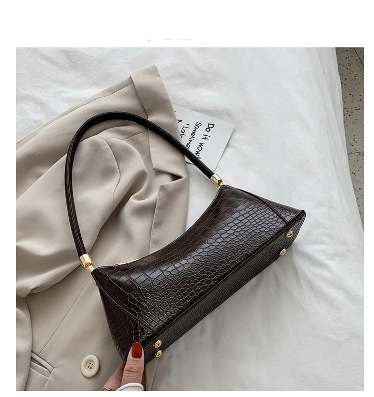 Stone pattern underarm shoulder bag