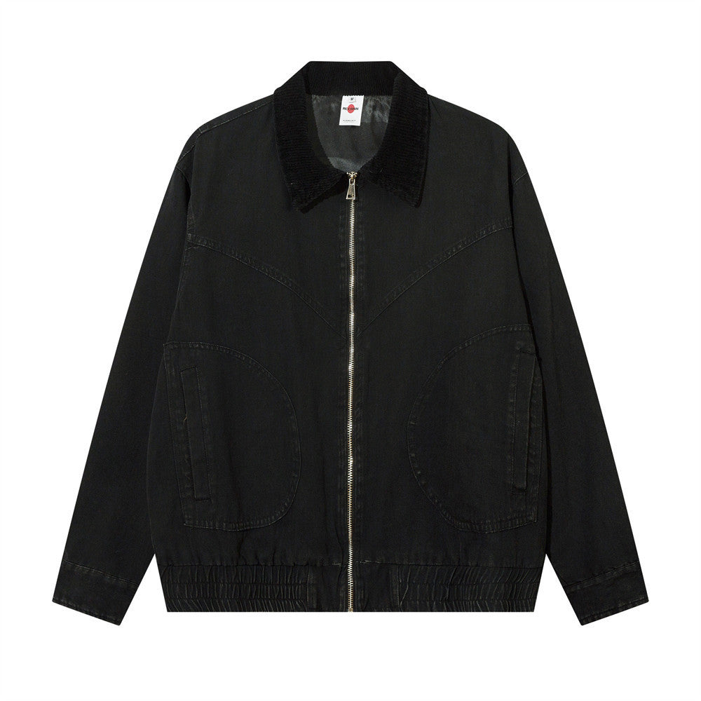 American Contrast Color Lapels Jacket Men