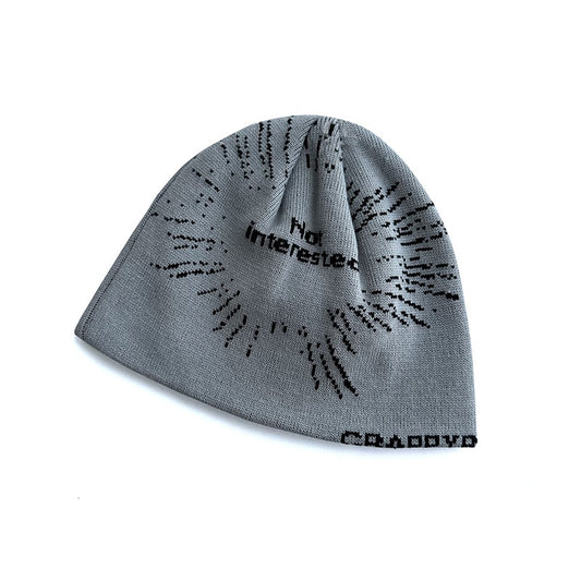 Letter Woolen Cap Female Autumn And Winter Wild Face Small Beanie Hat