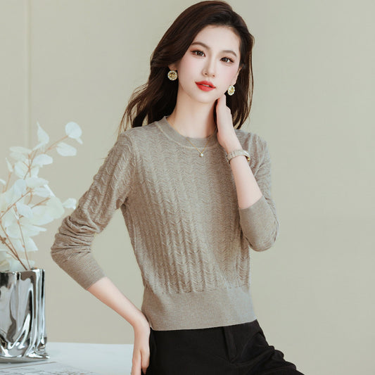 Early Spring Retro Hollow-out Bottoming Shirt Sweater