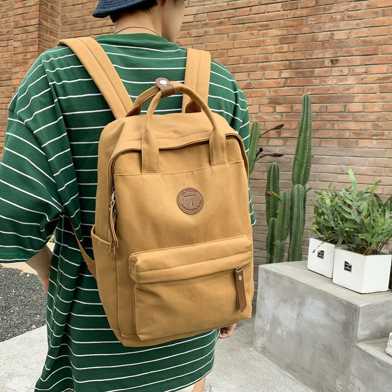 Women's Korean Vintage Portable Canvas Backpack