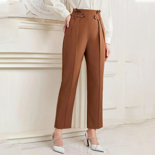 Women's Straight Ankle-length Suit Pants