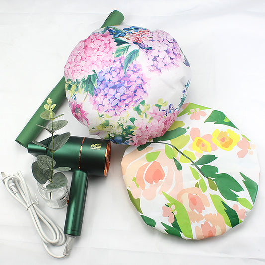Creative Rustic Printed Dustproof And Waterproof Shower Hat