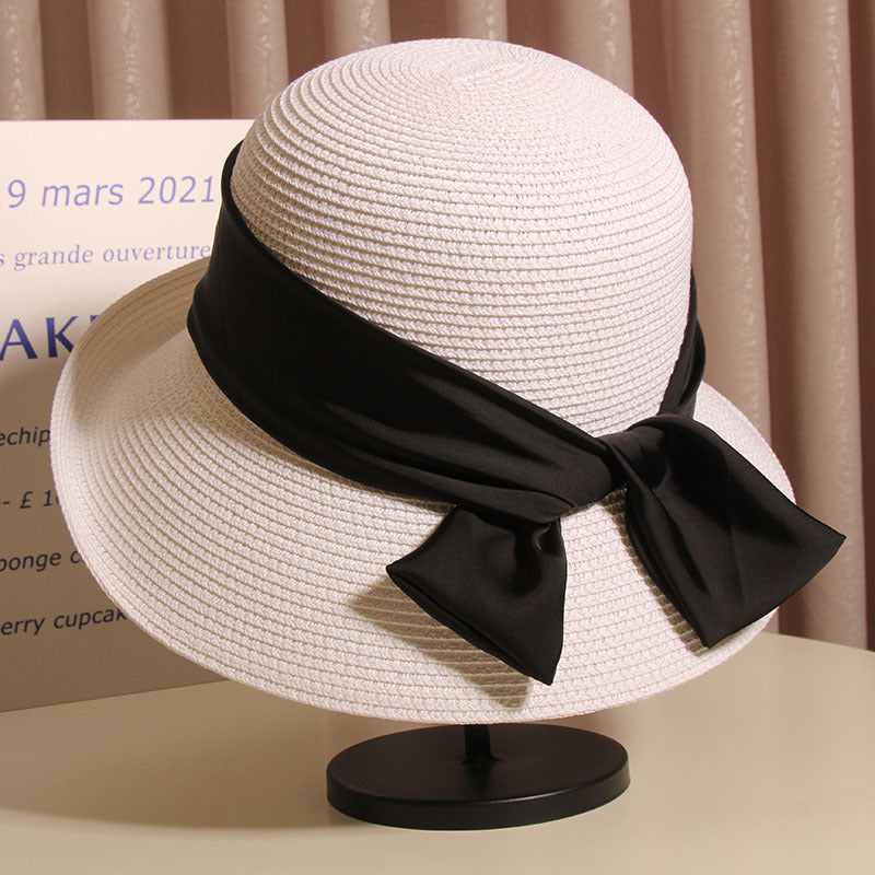 Women's Summer French Vintage Bow Bucket Hat