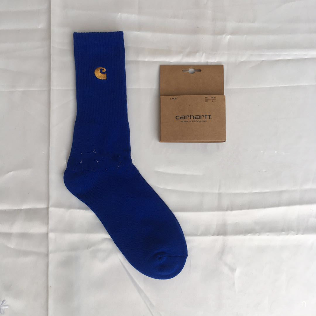Mid-high tube gold label embroidery sports socks