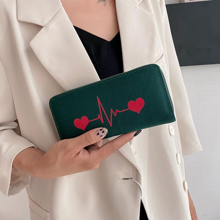 Two Foldable Canvas Student Cute Simple Wallet