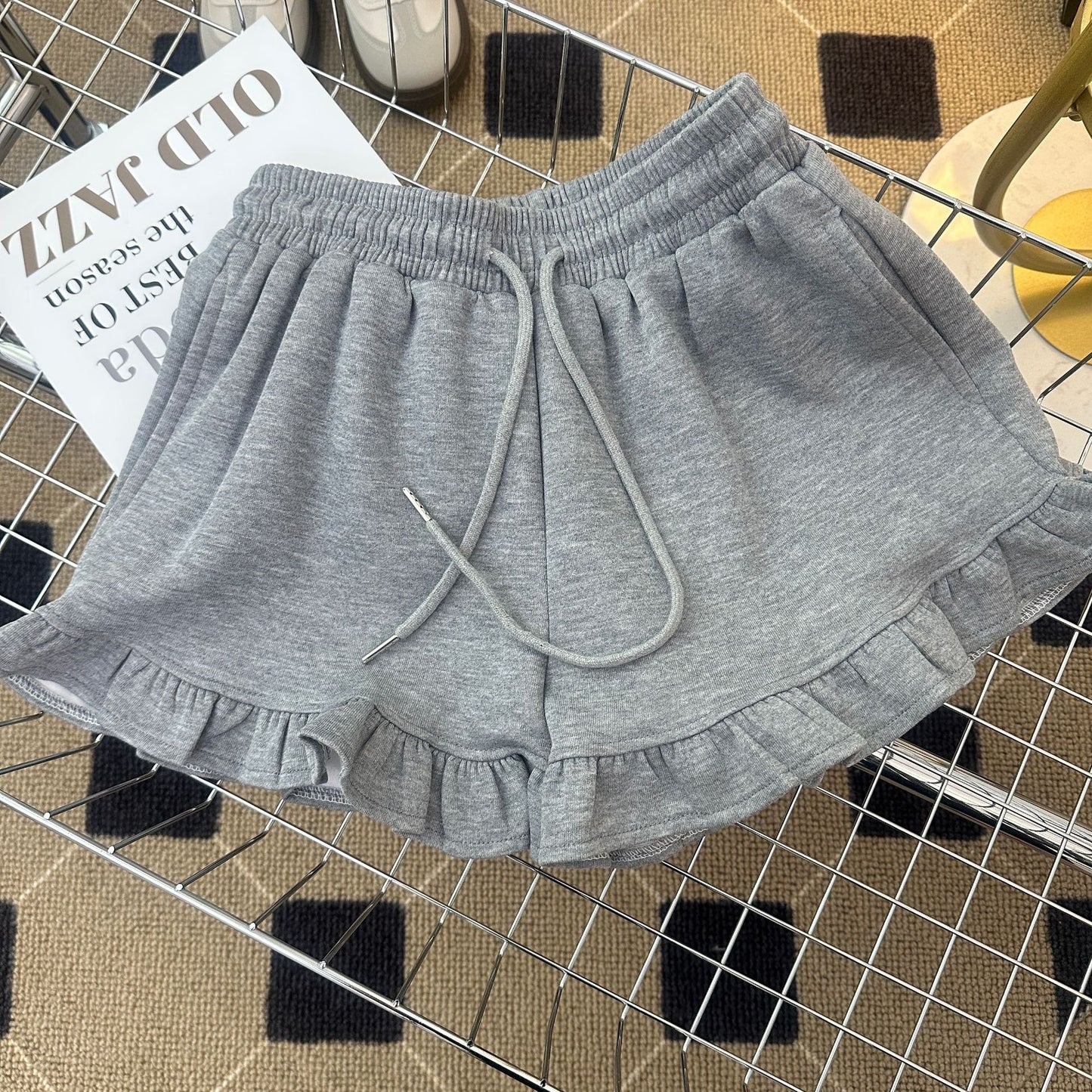 Real-shot Ruffled-edge Designer-style Niche Sporty Casual Shorts
